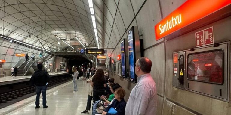 Retrasos en la red de Metro Bilbao por una incidencia en Bolueta a causa del temporal