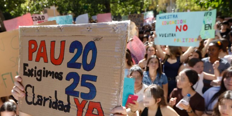 Los estudiantes salen a la calle en 30 ciudades: «Necesitamos ejemplos de exámenes de Selectividad ya, o suspenderemos»