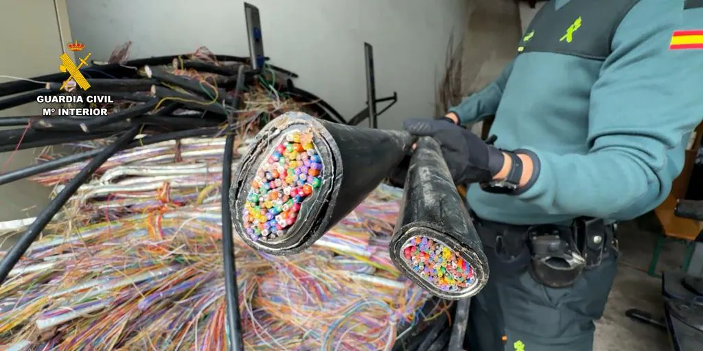 La Guardia Civil incauta 2,6 toneladas de cobre robado en una operación en Navarra